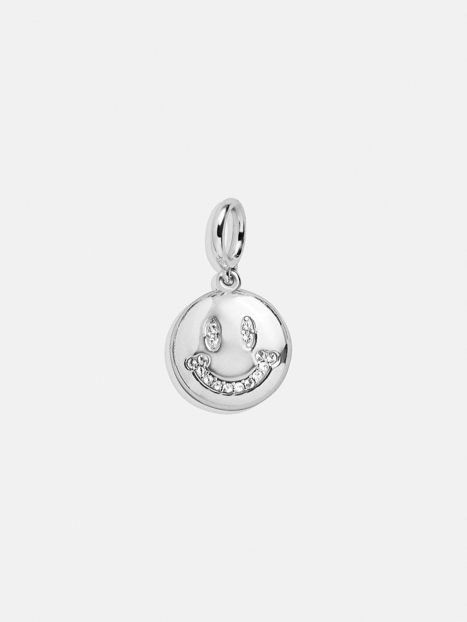 Pave Smiley Charm - Smiley Face