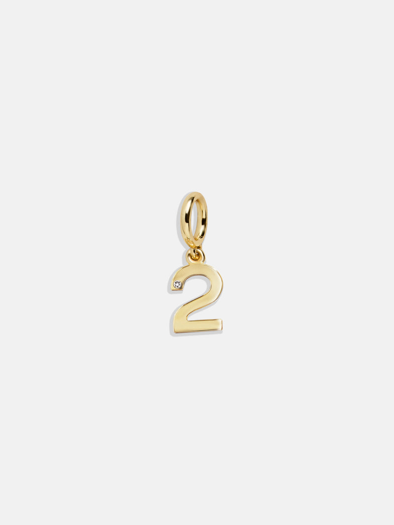 Gold Number Cluster Charm - 2