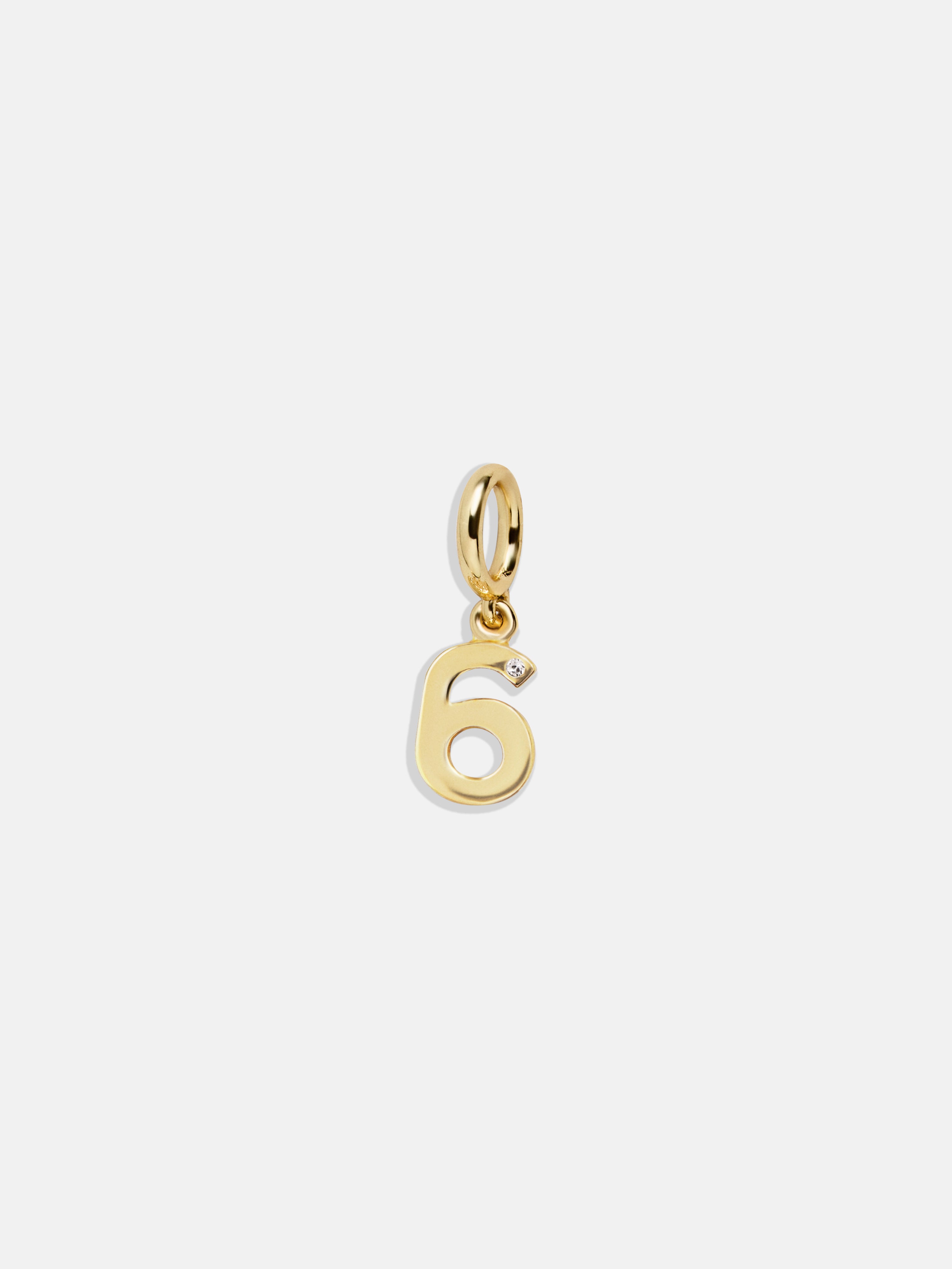 Gold Number Cluster Charm - 6