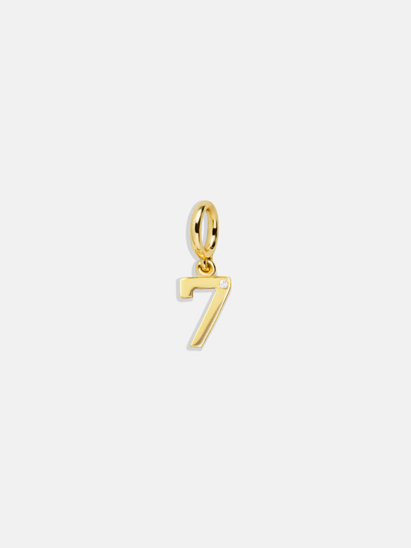 Gold Number Cluster Charm - 7