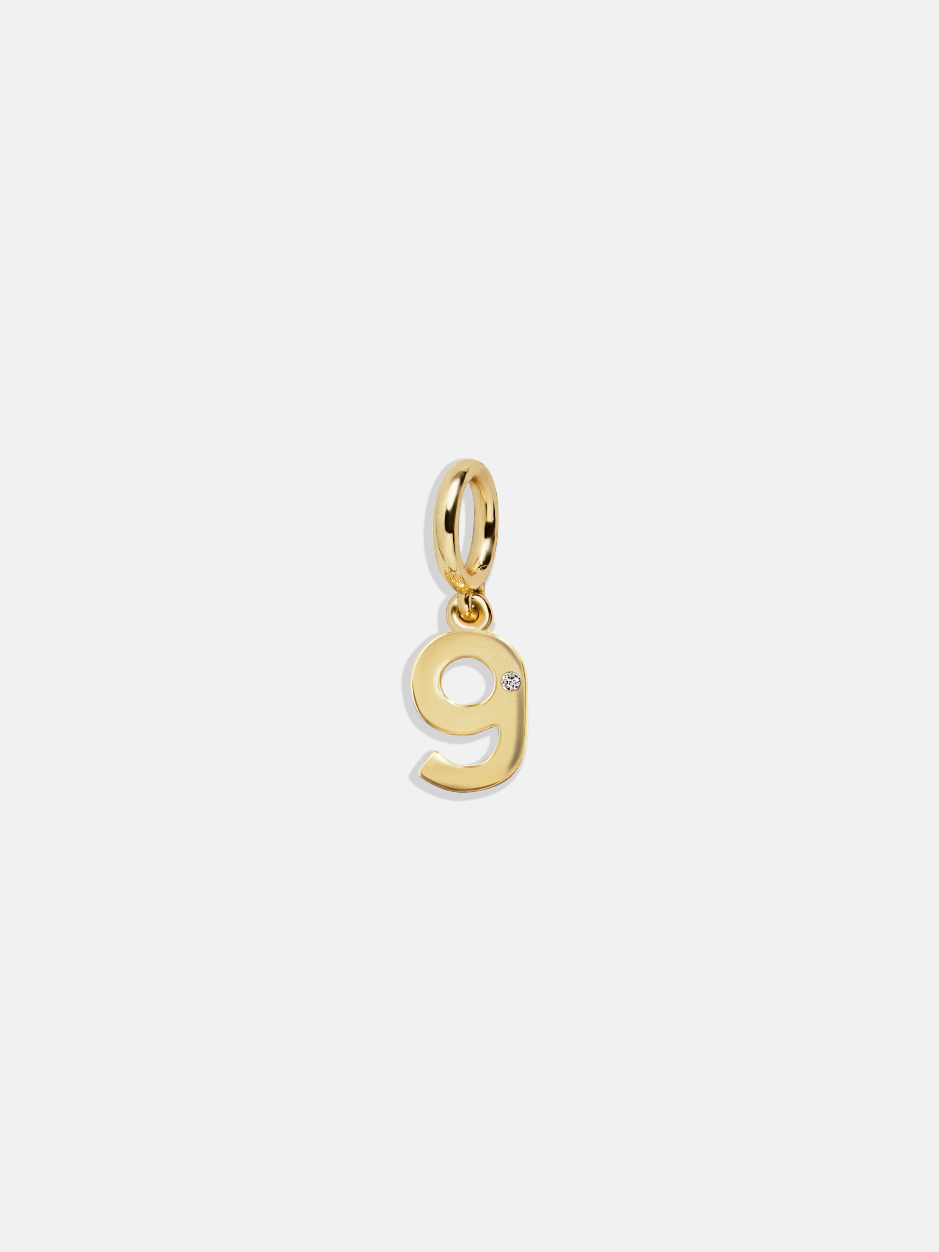 Gold Number Cluster Charm - 9