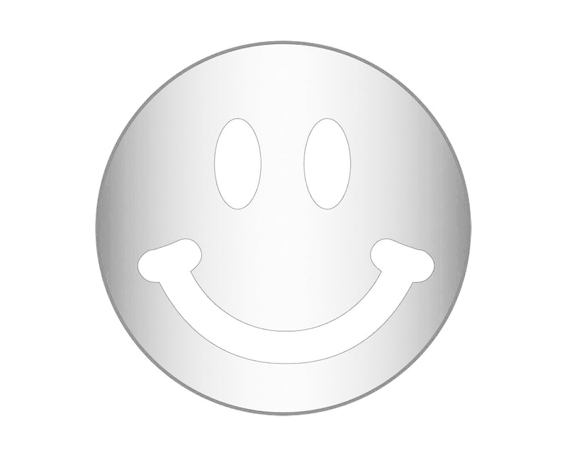 Smiley Face Icon - Silver