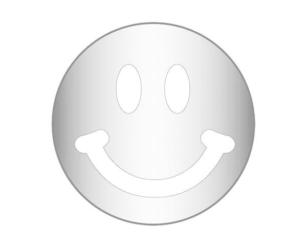 Smiley Face Icon - Silver