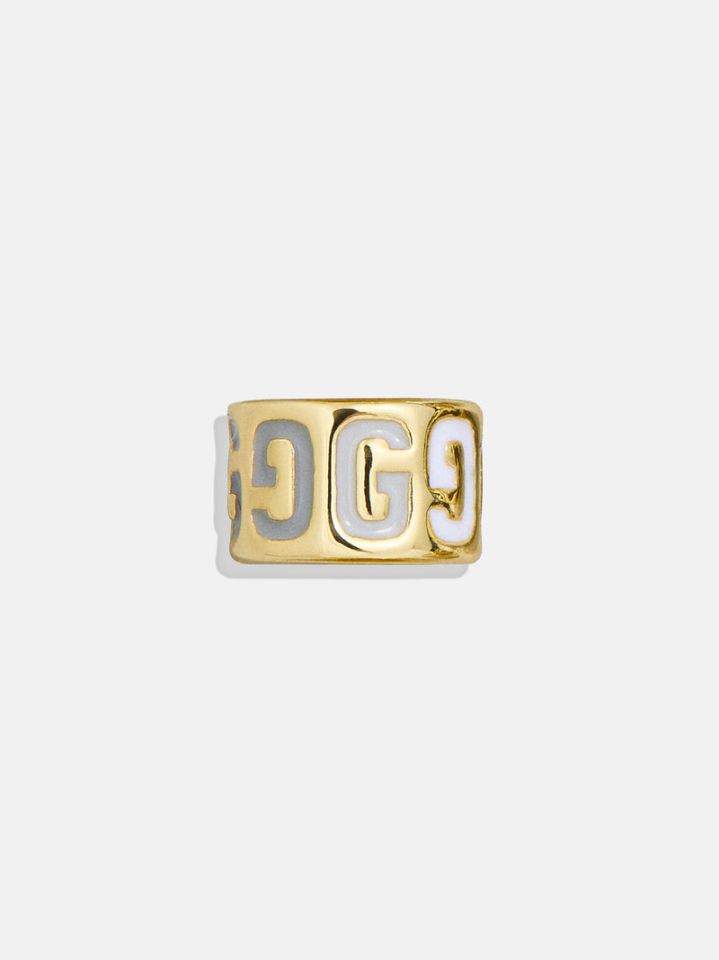 Neutral Initial 360 Bead - G