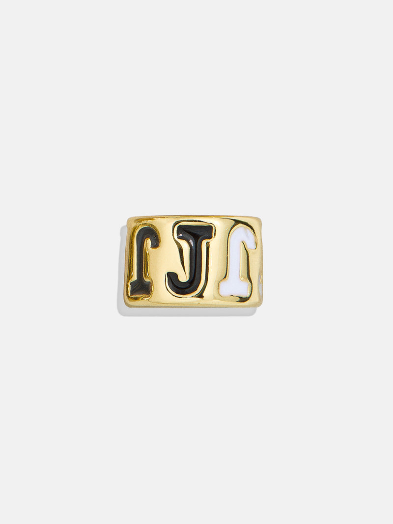 Neutral Initial 360 Bead - J