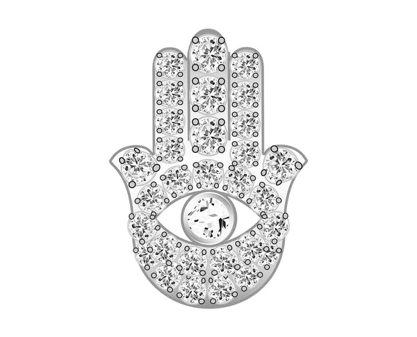 Hamsa Icon - Pavé Silver