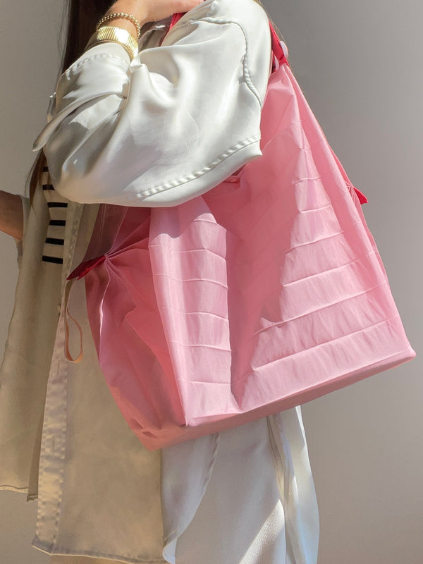 On The Go Compact Tote Bag - Pink