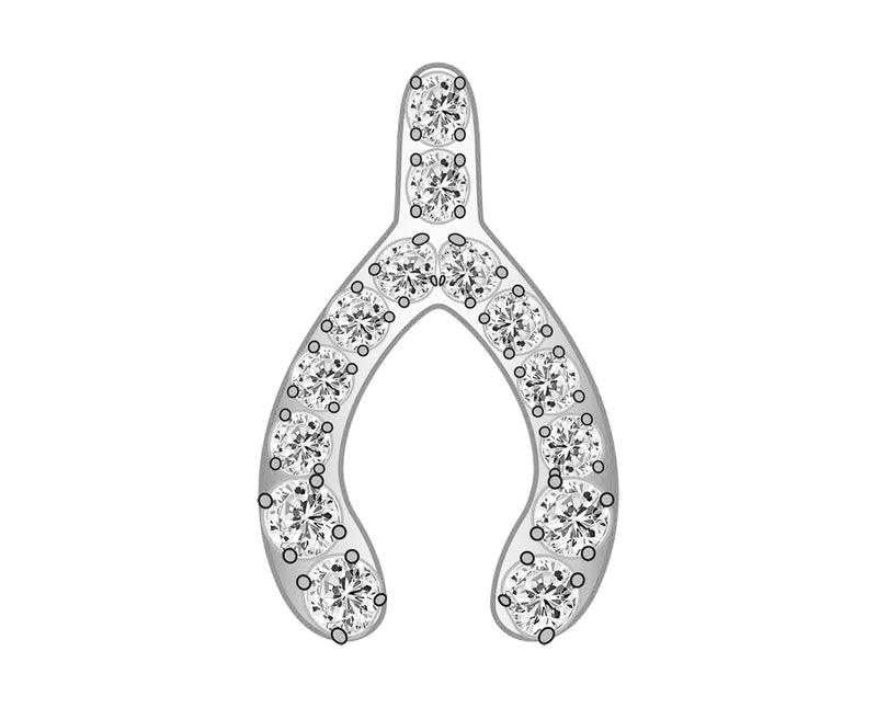 Wishbone Icon - Pavé Silver