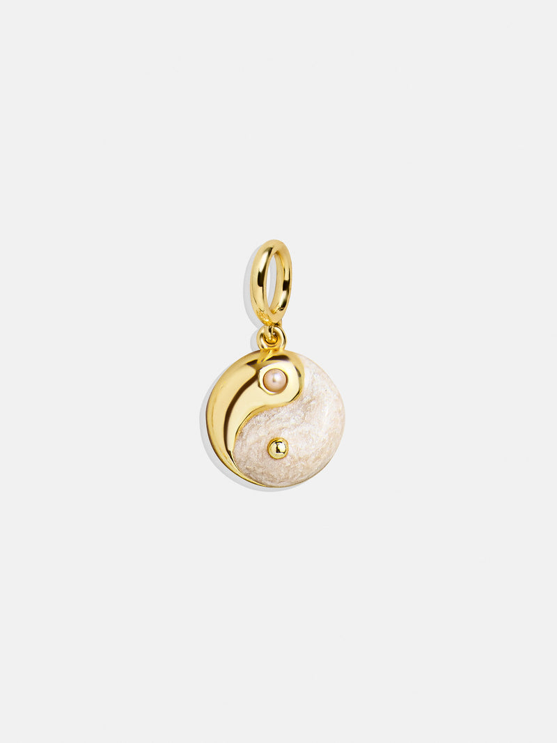 Protection Cluster Charm - Pearl Yin Yang