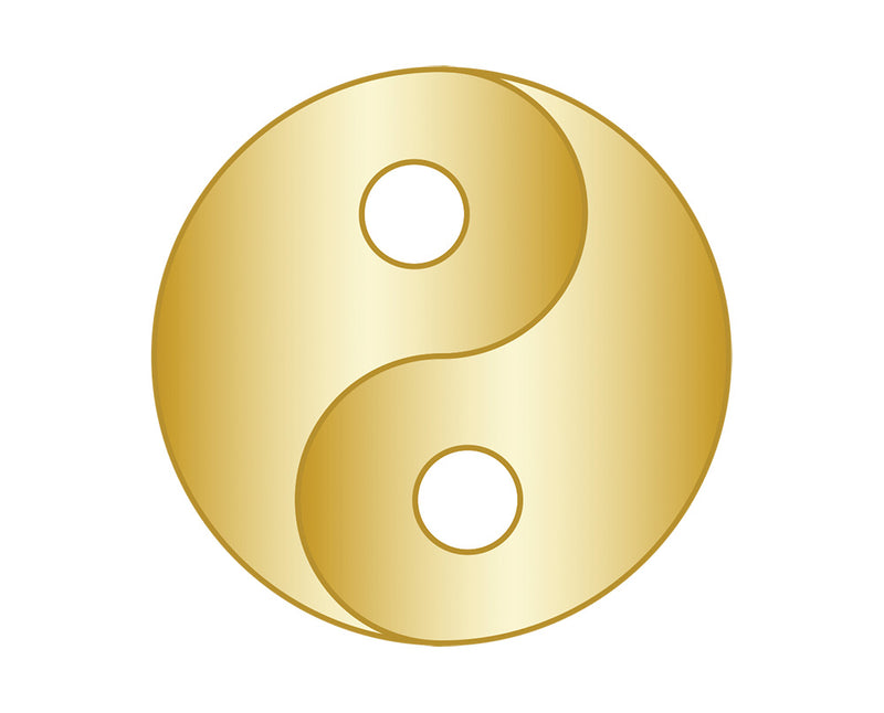 Yin Yang Icon - Gold