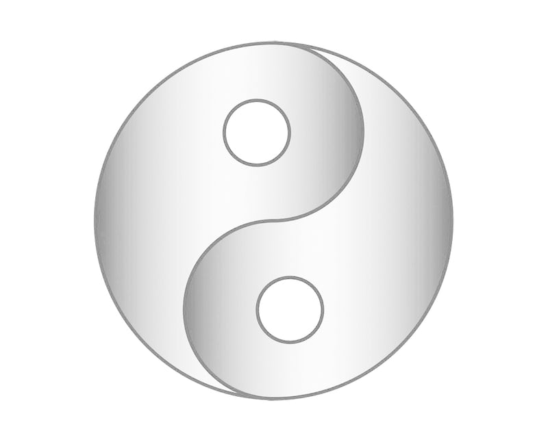 Yin Yang Icon - Silver