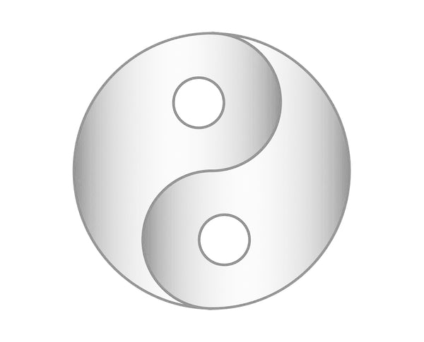 Yin Yang Icon - Silver