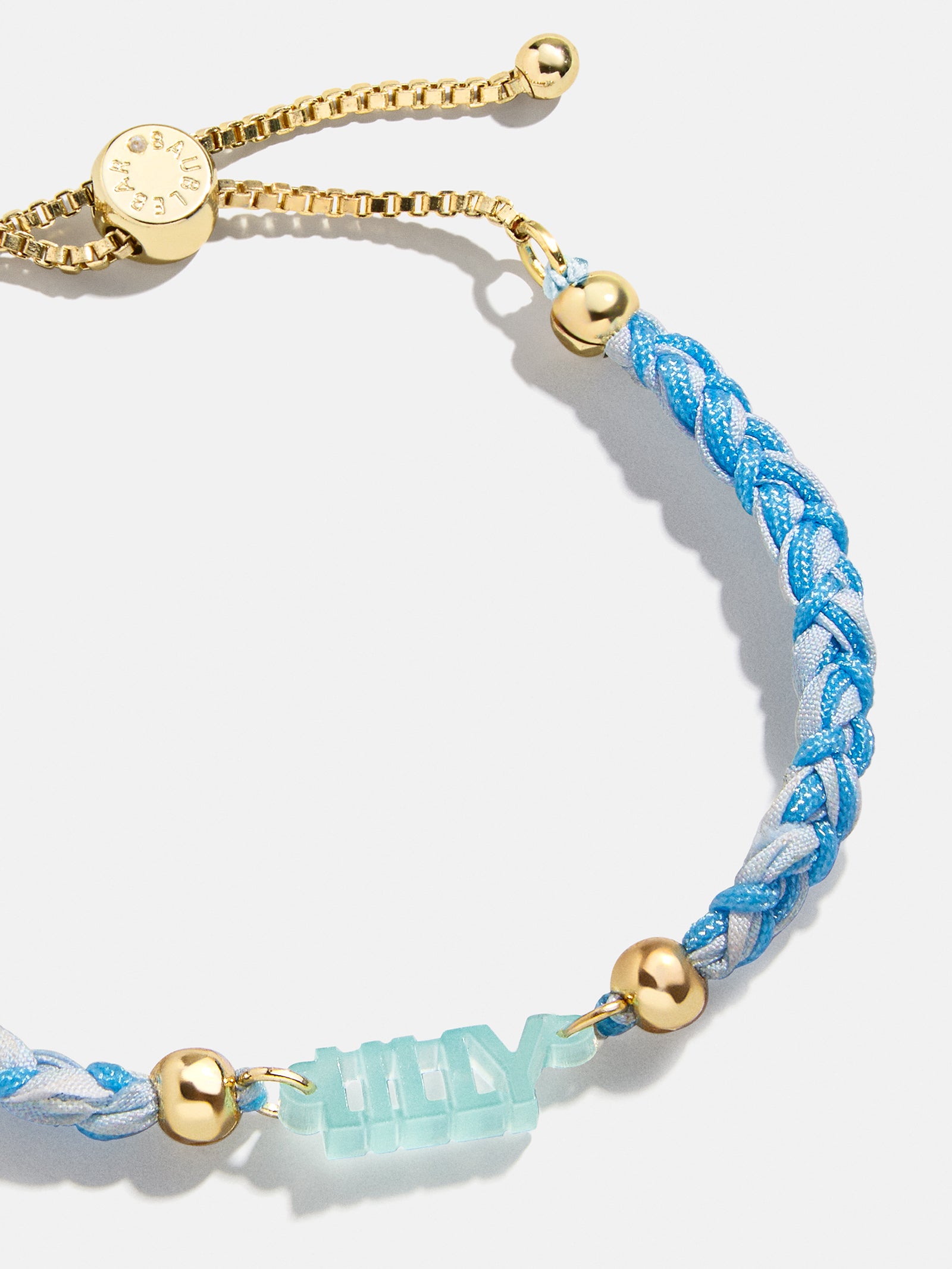 Kids' Custom Acrylic Nameplate Bracelet - Translucent Aqua