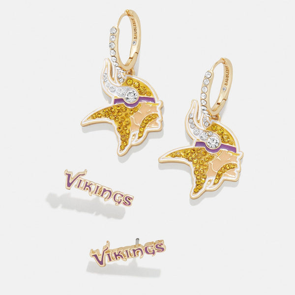 nfl-minnesota-vikings-stud-earrings-24675 - Boomer Style MagazineBoomer  Style Magazine