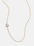 18K Gold Asymmetrical Heart Necklace - Heart