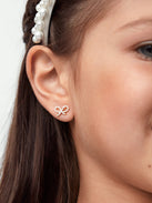 Greatest Gift 18K Gold Kids' Earrings - Bow