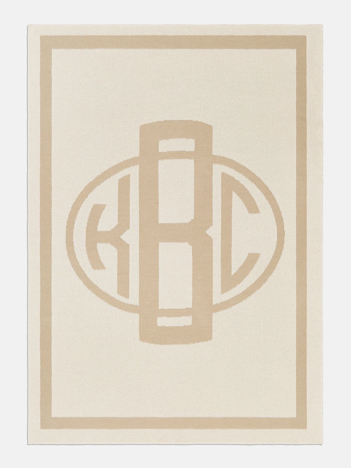 Monogram Custom Blanket - Natural / Beige