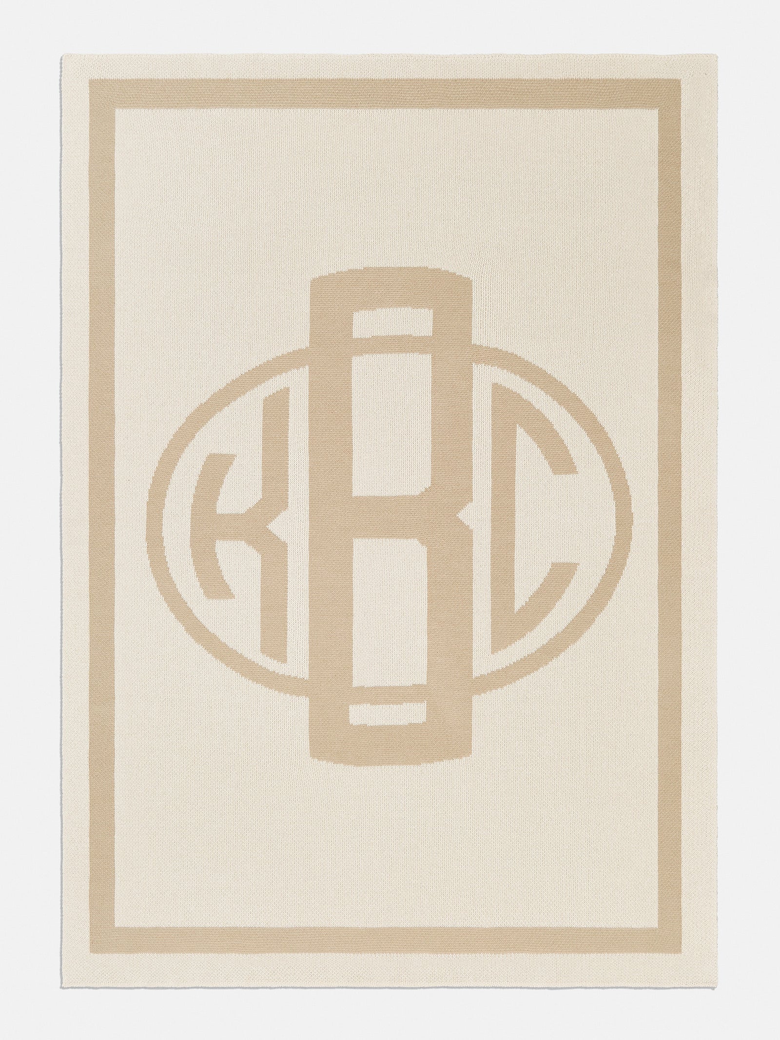 Monogram Custom Blanket - Natural / Beige