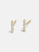 Tessa 18K Gold Earrings - Gold/Pavé