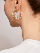 BaubleBar MLB Gold Logo Hoops - San Francisco Giants - 
    MLB hoop earrings
  
