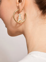 BaubleBar MLB Gold Logo Hoops - Los Angeles Angels - 
    MLB hoop earrings
  
