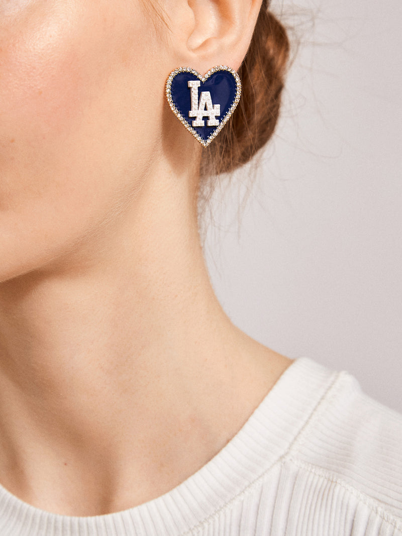 Baublebar MLB Gold Logo Hoops - Los Angeles Dodgers