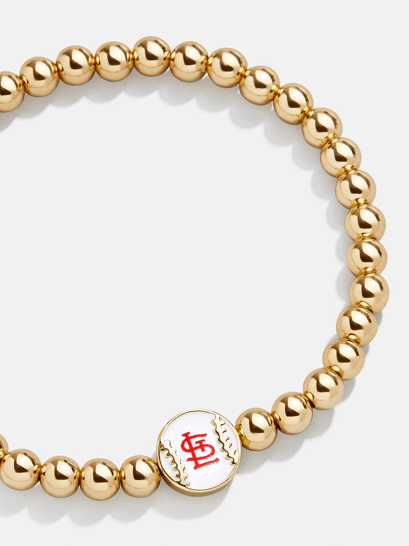 MLB Gold Pisa Bracelet - St. Louis Cardinals