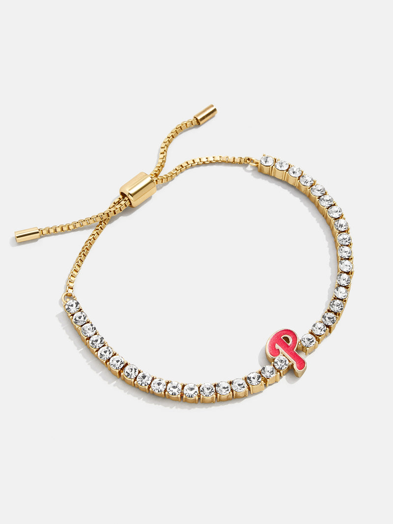 BaubleBar MLB Gold Tennis Bracelet - Philadelphia Phillies - 
    MLB pull-tie bracelet
  
