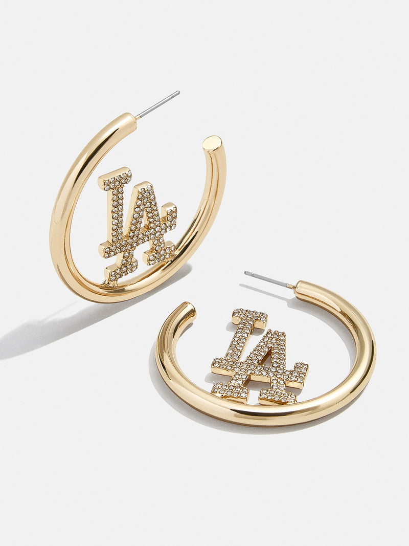 MLB Gold Logo Hoops - Los Angeles Dodgers