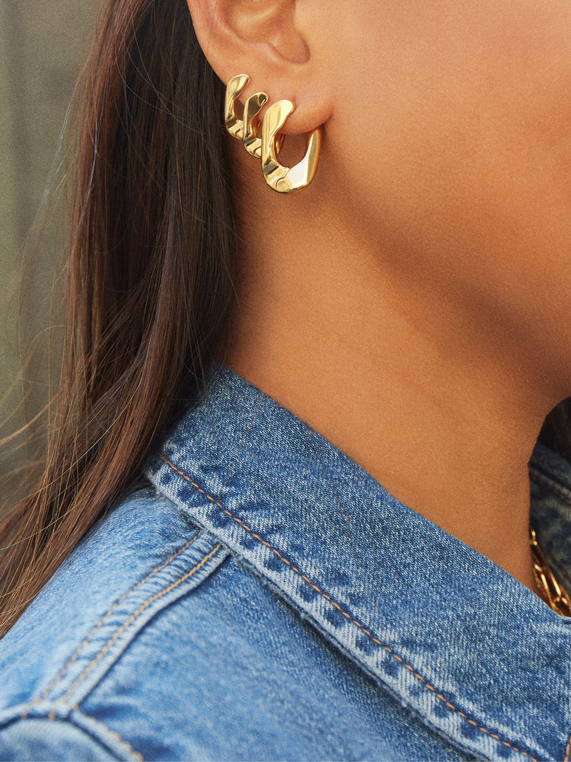 BaubleBar Michel Hoop Earrings - Gold - 
    Get Gifting: Enjoy 20% Off
  
