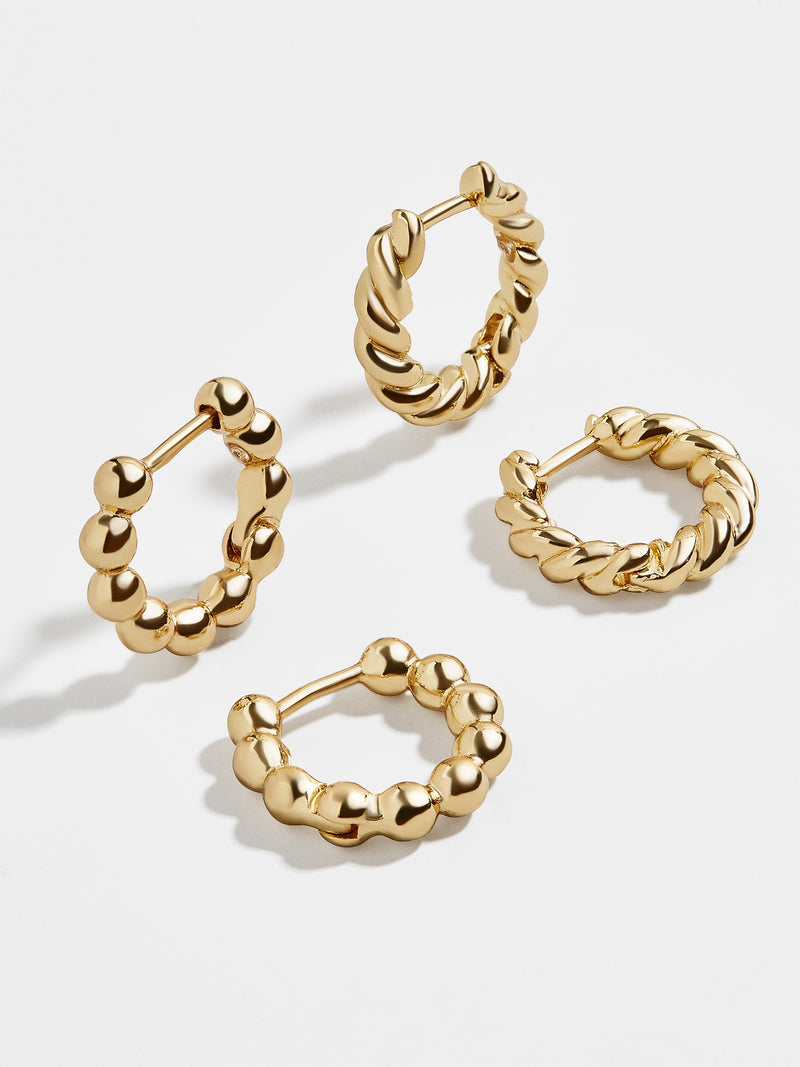 On A Swivel Earring Set - Gold