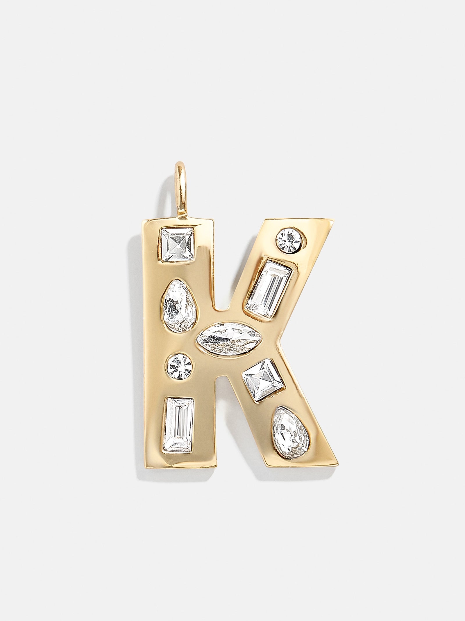 Gem Alpha Charm – Gold initial charms – BaubleBar