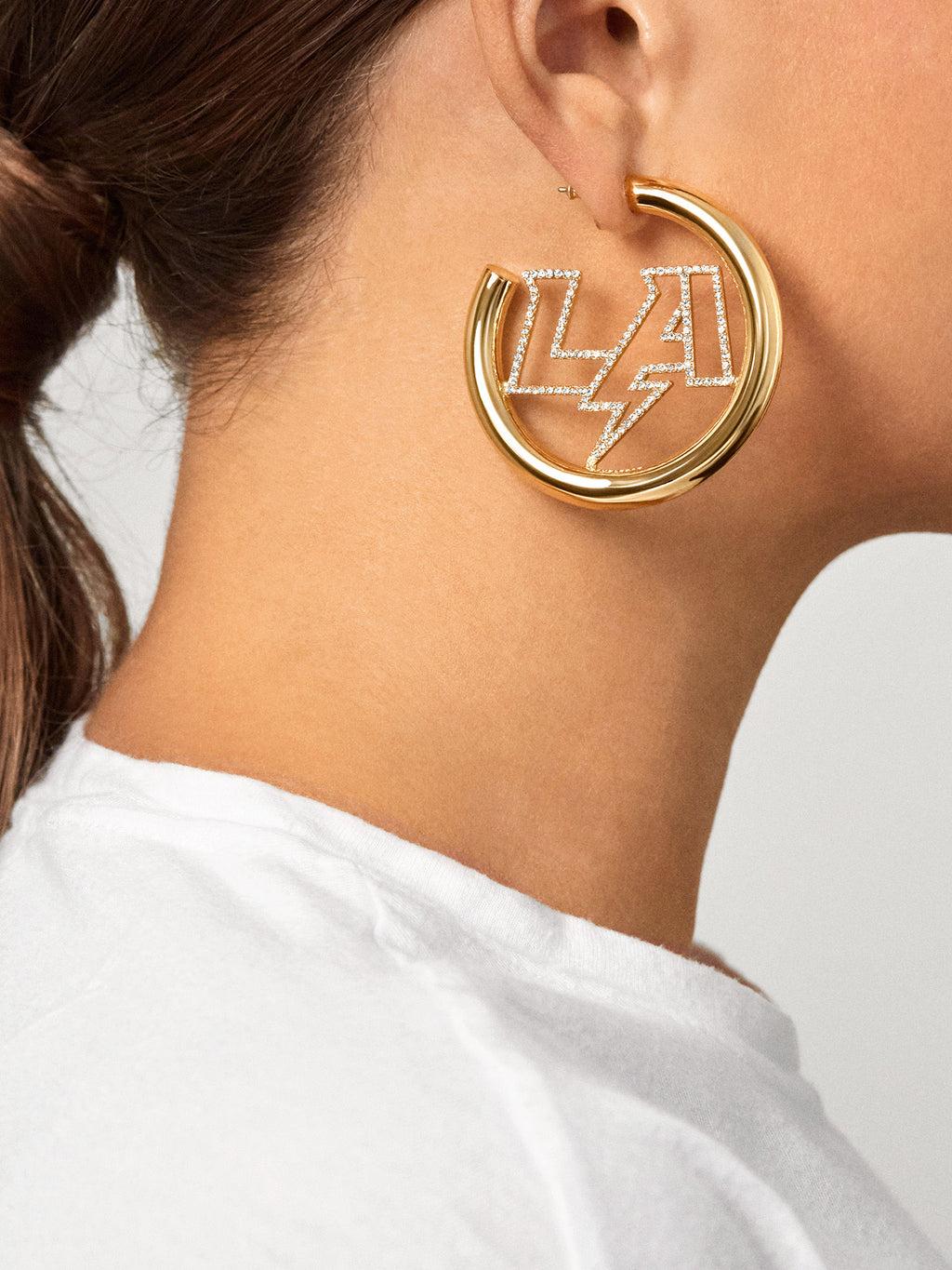 Baublebar MLB Gold Logo Hoops - Los Angeles Dodgers