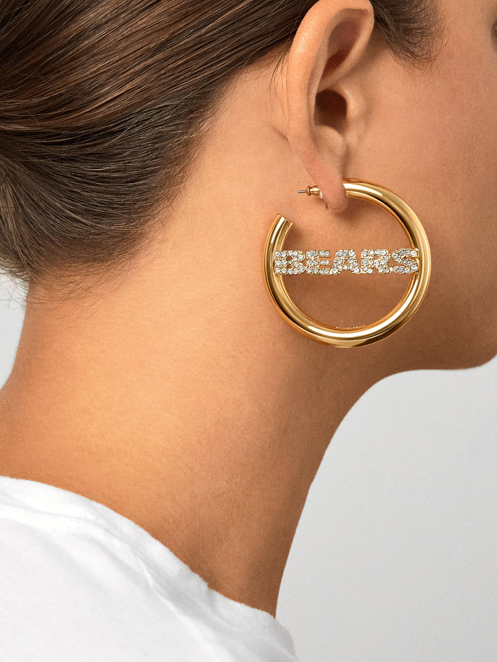 Baublebar Buffalo Bills Logo Gold Hoops Gold