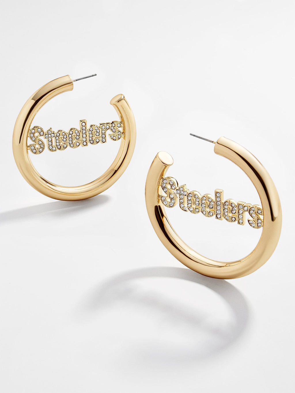 Pittsburgh Steelers NFL Logo Gold Hoop Earrings - Pittsburgh Steelers – NFL  hoop earrings – BaubleBar
