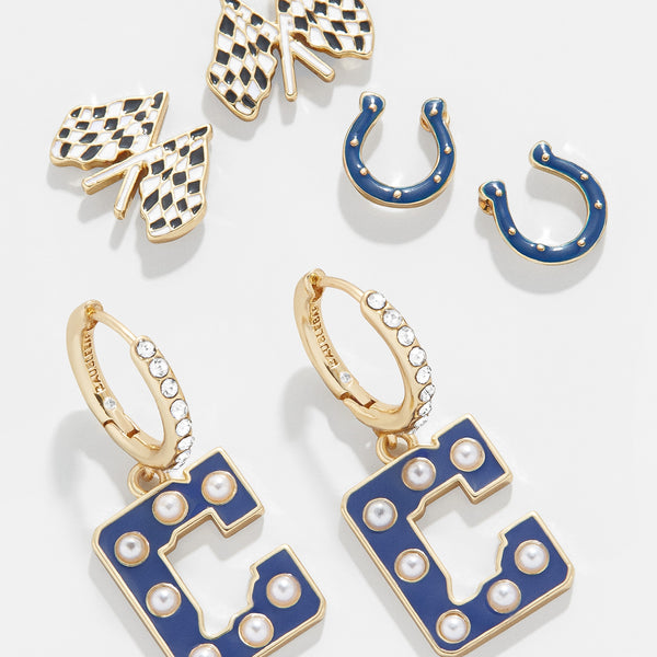 BaubleBar Indianapolis Colts Three-Pack Earring Set