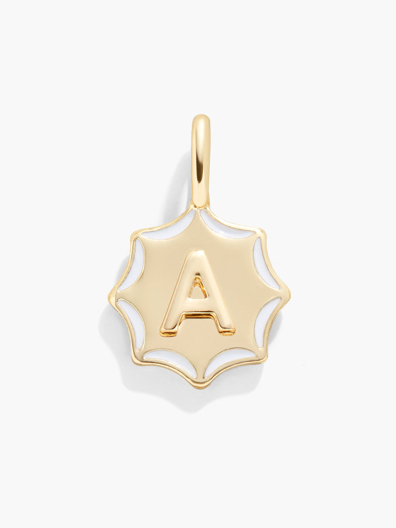 BaubleBar Carolyn Initial Charm - Gold/Multi - 
    Gold and enamel initial necklace
  
