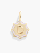 BaubleBar Carolyn Initial Charm - Gold/Multi - 
    Gold and enamel initial necklace
  
