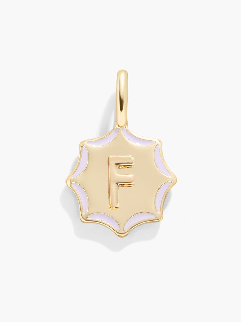 BaubleBar Carolyn Initial Charm - Gold/Multi - 
    Gold and enamel initial necklace
  
