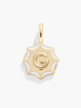 BaubleBar Carolyn Initial Charm - Gold/Multi - 
    Gold and enamel initial necklace
  
