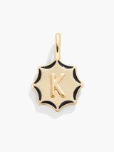 BaubleBar Carolyn Initial Charm - Gold/Multi - 
    Gold and enamel initial necklace
  
