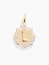 BaubleBar Carolyn Initial Charm - Gold/Multi - 
    Gold and enamel initial necklace
  
