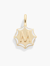 BaubleBar Carolyn Initial Charm - Gold/Multi - 
    Gold and enamel initial necklace
  
