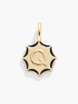 BaubleBar Carolyn Initial Charm - Gold/Multi - 
    Gold and enamel initial necklace
  
