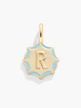 BaubleBar Carolyn Initial Charm - Gold/Multi - 
    Gold and enamel initial necklace
  
