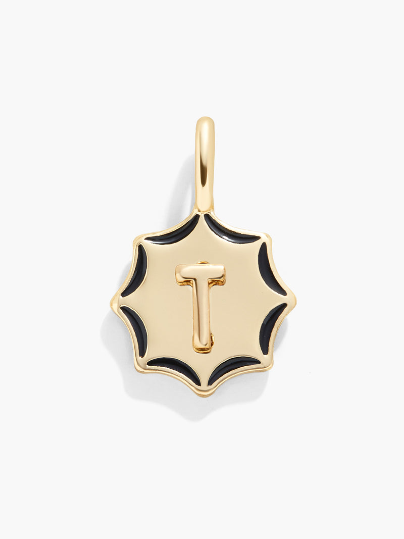 BaubleBar Carolyn Initial Charm - Gold/Multi - 
    Gold and enamel initial necklace
  
