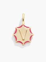 BaubleBar Carolyn Initial Charm - Gold/Multi - 
    Gold and enamel initial necklace
  
