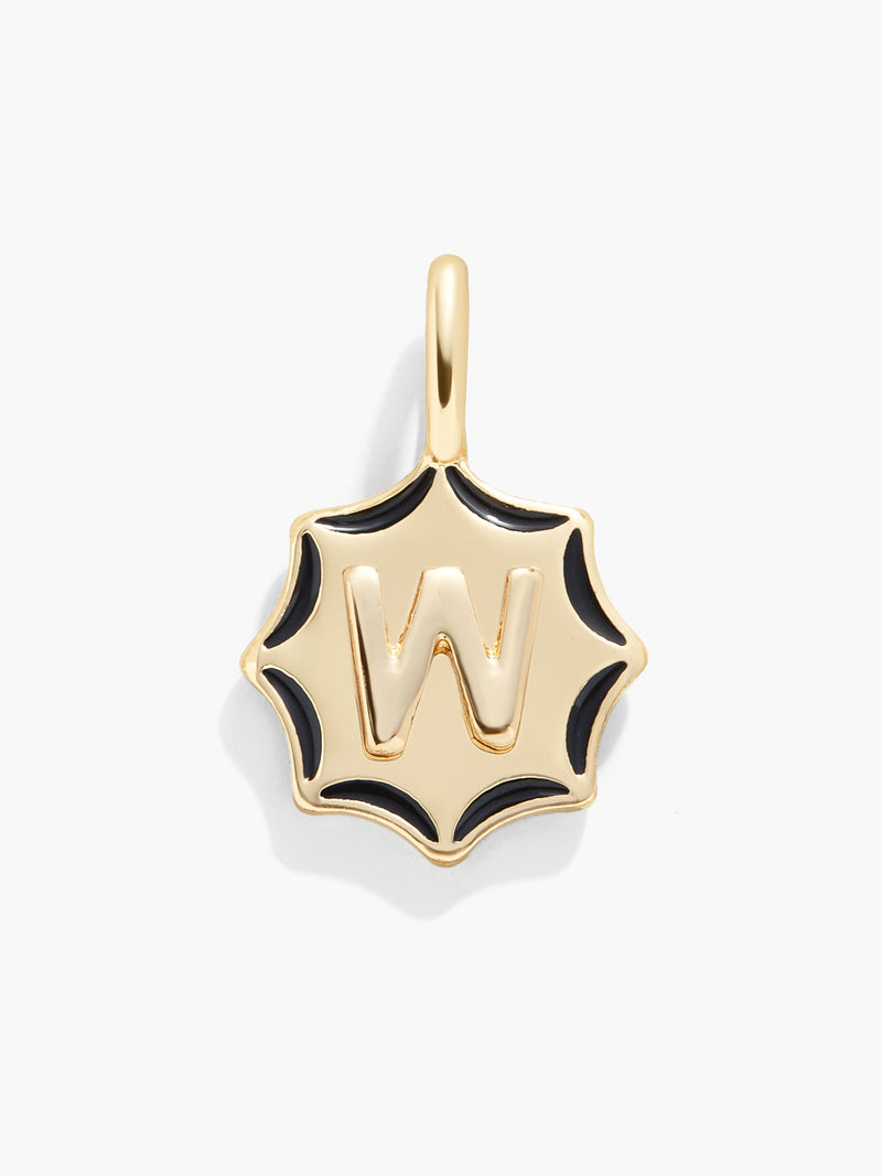 BaubleBar Carolyn Initial Charm - Gold/Multi - 
    Gold and enamel initial necklace
  
