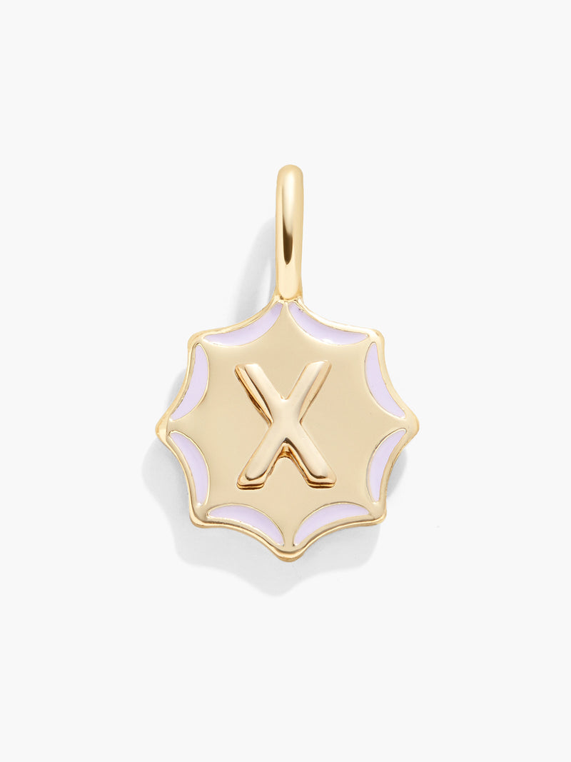 BaubleBar Carolyn Initial Charm - Gold/Multi - 
    Gold and enamel initial necklace
  
