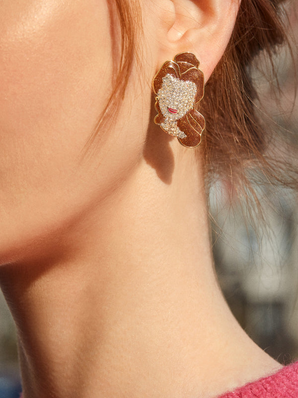Belle Disney Earrings - Gold